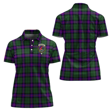 Armstrong Modern Tartan Polo Shirt with Family Crest For Women