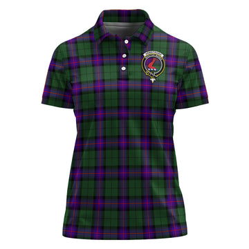 Armstrong Modern Tartan Polo Shirt with Family Crest For Women