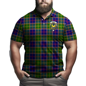 Arnott Tartan Men's Polo Shirt with Family Crest