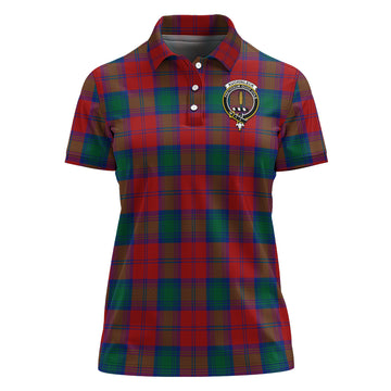 Auchinleck Tartan Polo Shirt with Family Crest For Women