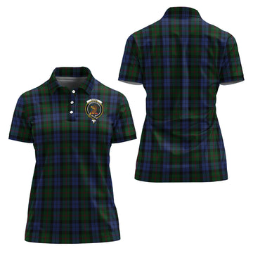 Baird Tartan Polo Shirt with Family Crest For Women
