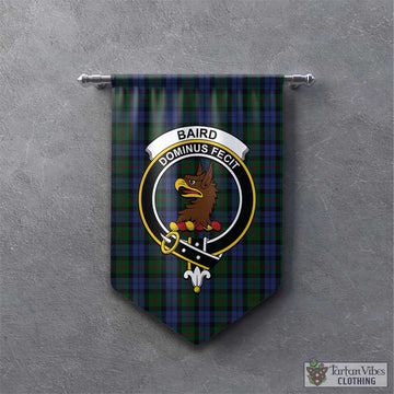 Baird Tartan Gonfalon, Tartan Banner with Family Crest