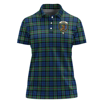 Baird Ancient Tartan Polo Shirt with Family Crest For Women