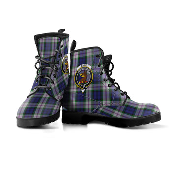 Baird Dress Tartan Leather Boots with Family Crest