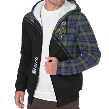 Baird Modern Tartan Sherpa Hoodie with Family Crest Curve Style