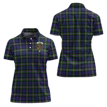 Baird Modern Tartan Polo Shirt with Family Crest For Women