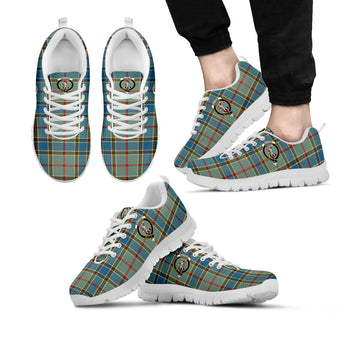 Balfour Blue Tartan Sneakers with Family Crest