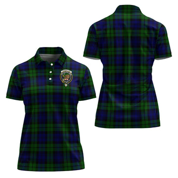 Bannatyne Tartan Polo Shirt with Family Crest For Women