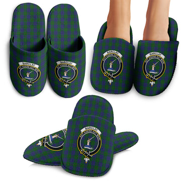 Barclay Tartan Home Slippers with Family Crest