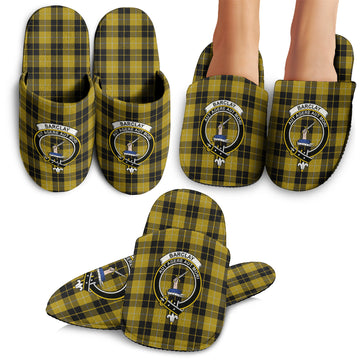 Barclay Dress Tartan Home Slippers with Family Crest