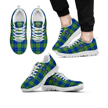 Barclay Hunting Ancient Tartan Sneakers with Family Crest