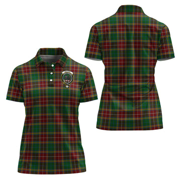 Baxter Tartan Polo Shirt with Family Crest For Women