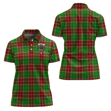 Baxter Modern Tartan Polo Shirt with Family Crest For Women