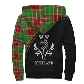 Baxter Modern Tartan Sherpa Hoodie with Family Crest Curve Style
