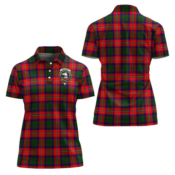 Belshes Tartan Polo Shirt with Family Crest For Women