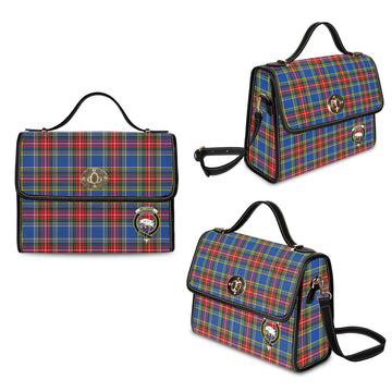 Bethune Tartan Waterproof Canvas Bag with Family Crest