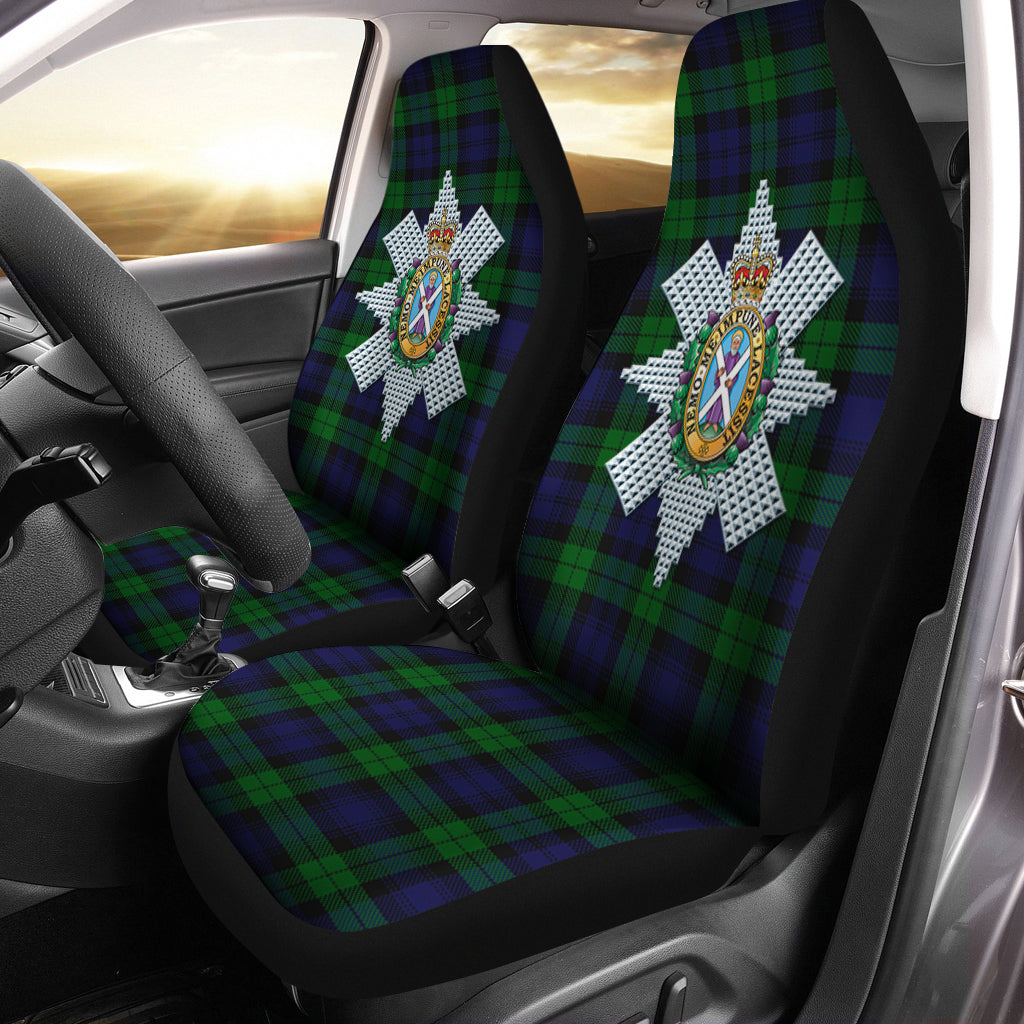 Black Tartan Plaid Pet Car Seat Cover
