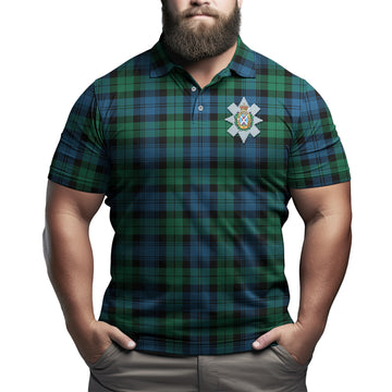 Black Watch Ancient Tartan Men's Polo Shirt with Family Crest