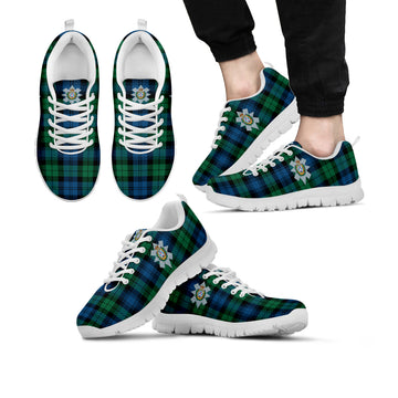 Black Watch Ancient Tartan Sneakers with Family Crest