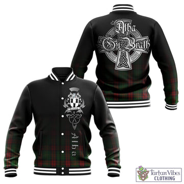Blackstock Hunting Tartan Baseball Jacket Featuring Alba Gu Brath Family Crest Celtic Inspired