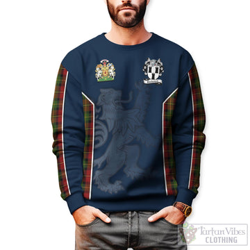Blackstock Red Dress Tartan Sweater with Family Crest and Lion Rampant Vibes Sport Style