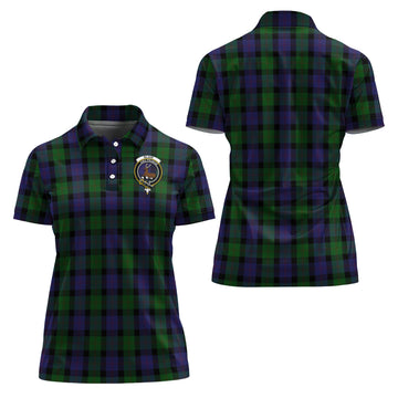 Blair Tartan Polo Shirt with Family Crest For Women