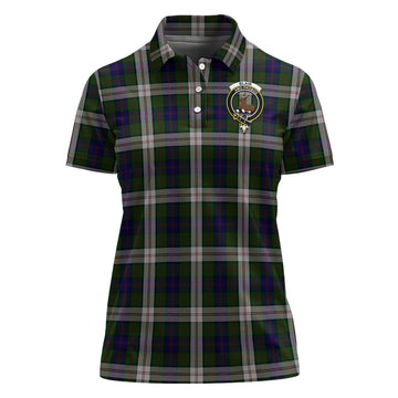 Blair Dress Tartan Polo Shirt with Family Crest For Women