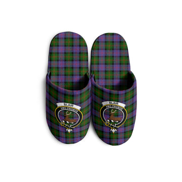Blair Modern Tartan Home Slippers with Family Crest