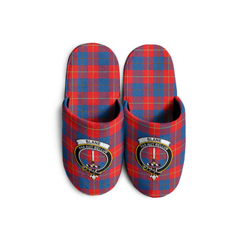 Blane Tartan Home Slippers with Family Crest
