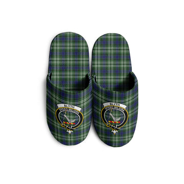 Blyth Tartan Home Slippers with Family Crest