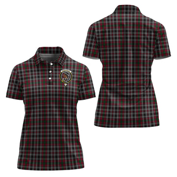 Borthwick Tartan Polo Shirt with Family Crest For Women