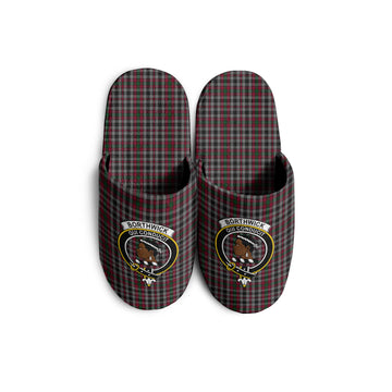 Borthwick Tartan Home Slippers with Family Crest