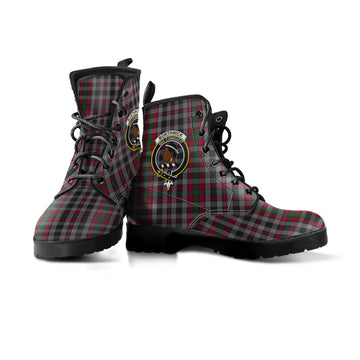 Borthwick Tartan Leather Boots with Family Crest