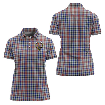 Boswell Tartan Polo Shirt with Family Crest For Women