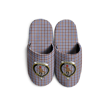 Boswell Tartan Home Slippers with Family Crest