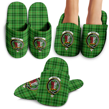 Boyle Tartan Home Slippers with Family Crest