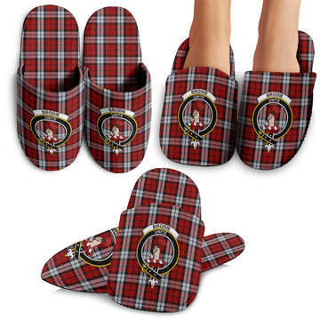 Brodie Dress Tartan Home Slippers with Family Crest