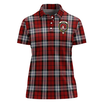 Brodie Dress Tartan Polo Shirt with Family Crest For Women
