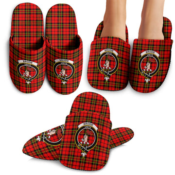 Brodie Modern Tartan Home Slippers with Family Crest