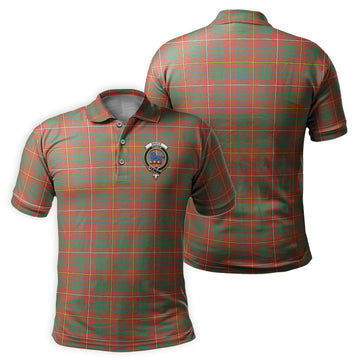 Bruce Ancient Tartan Men's Polo Shirt with Family Crest