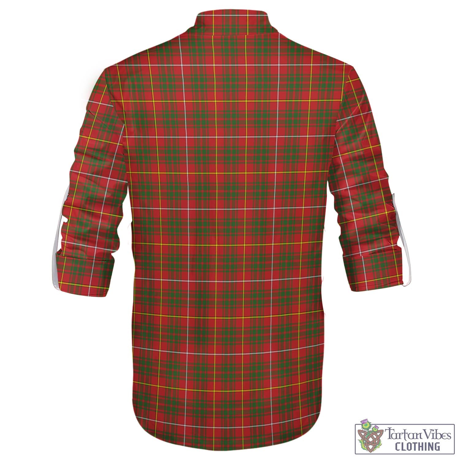 Tartan Vibes Clothing Bruce County Canada Tartan Men's Scottish Traditional Jacobite Ghillie Kilt Shirt
