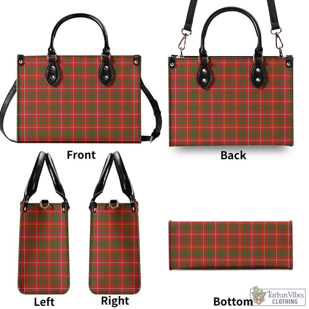 Tartan Vibes Clothing Bruce County Canada Tartan Luxury Leather Handbags