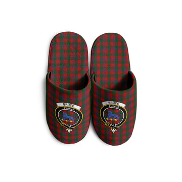 Bruce Old Tartan Home Slippers with Family Crest