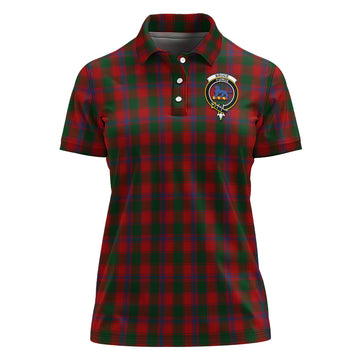 Bruce Old Tartan Polo Shirt with Family Crest For Women