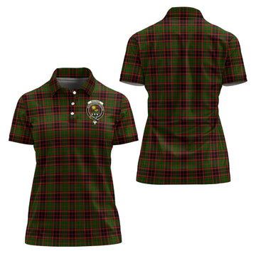 Buchan Modern Tartan Polo Shirt with Family Crest For Women