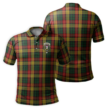 Buchanan Tartan Men's Polo Shirt with Family Crest