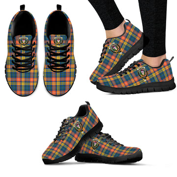 Buchanan Ancient Tartan Sneakers with Family Crest