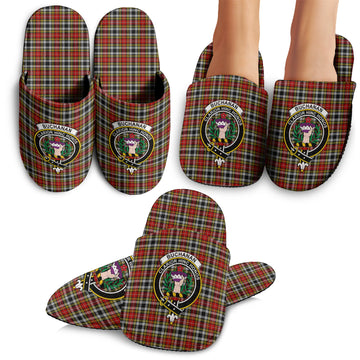 Buchanan Old Dress Tartan Home Slippers with Family Crest
