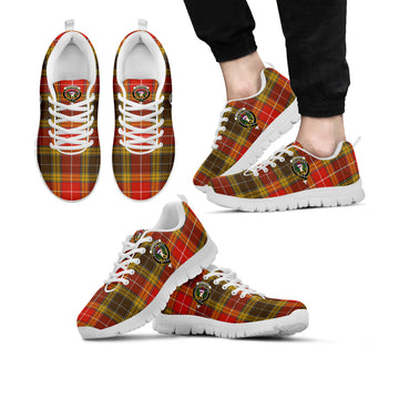 Buchanan Old Set Weathered Tartan Sneakers with Family Crest