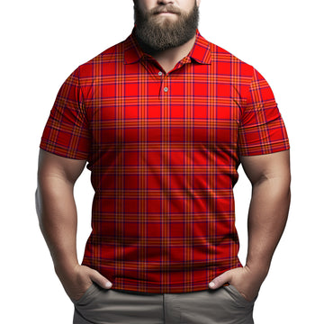 Burnett Modern Tartan Mens Polo Shirt